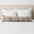 Extra-Long Decorative Lumbar Pillow with Subtle Geometric Texture