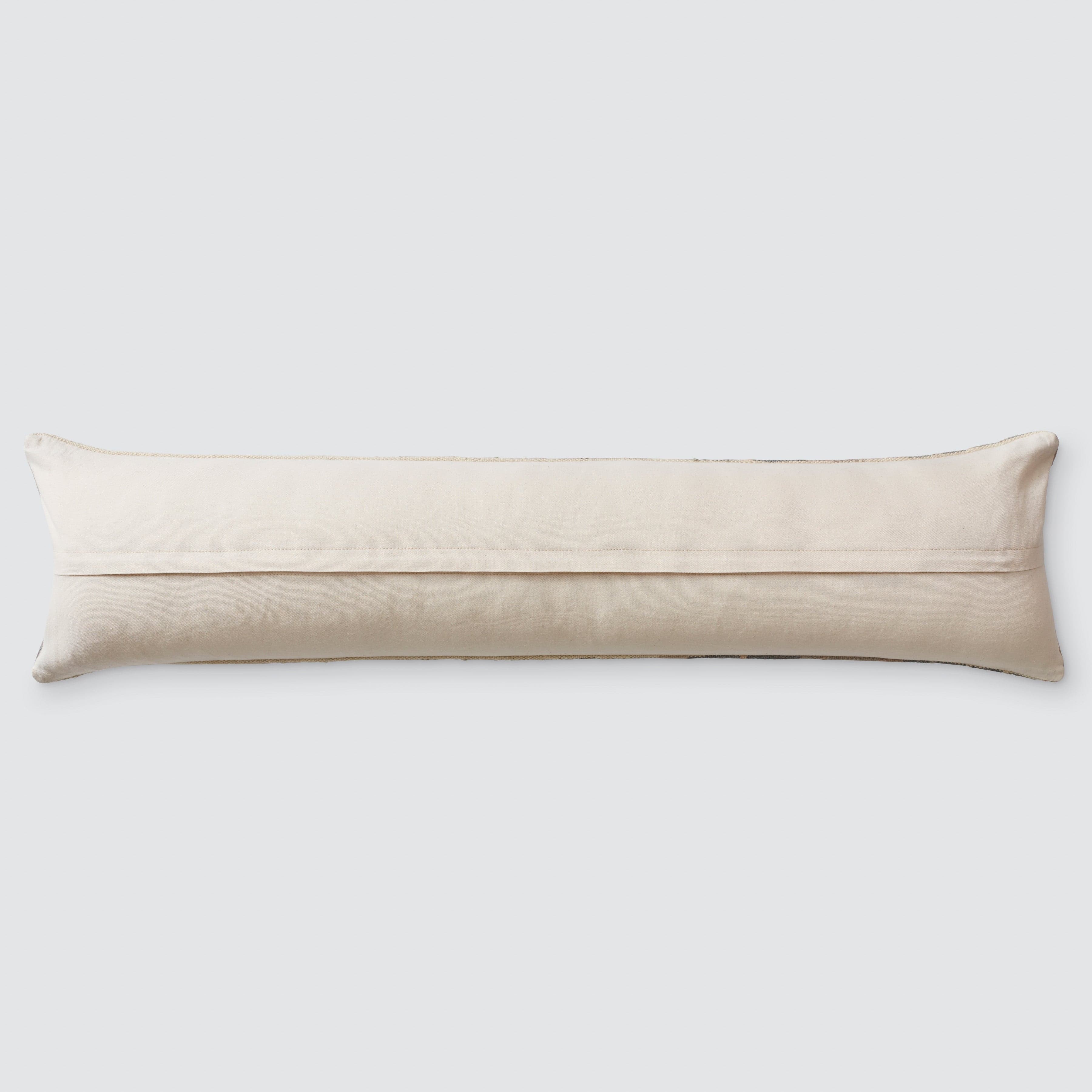 Extra-Long Decorative Lumbar Pillow with Subtle Geometric Texture
