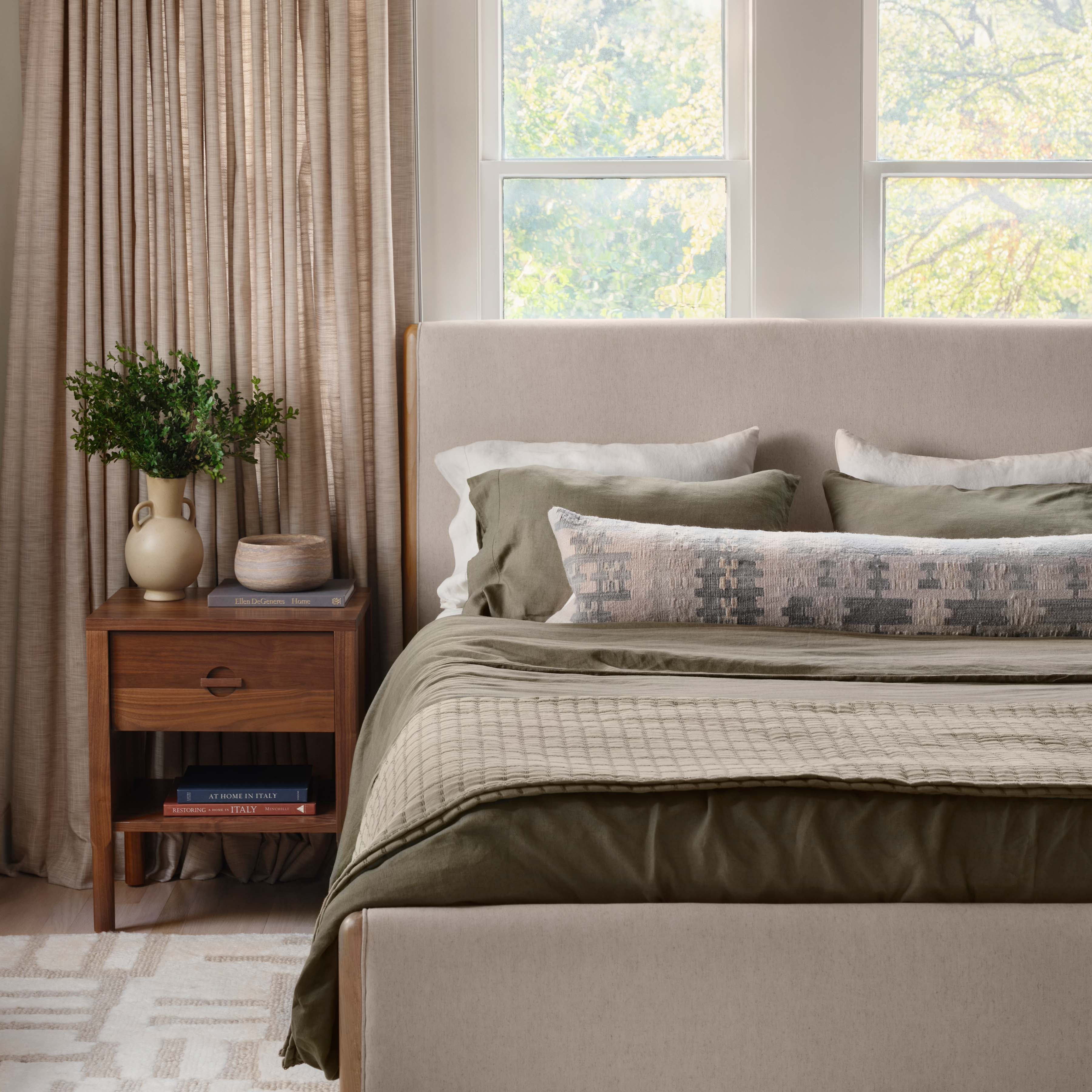 Extra-Long Decorative Lumbar Pillow with Subtle Geometric Texture