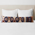 Decorative Lumbar Pillow with Geometric Motif | Contrast Color Design
