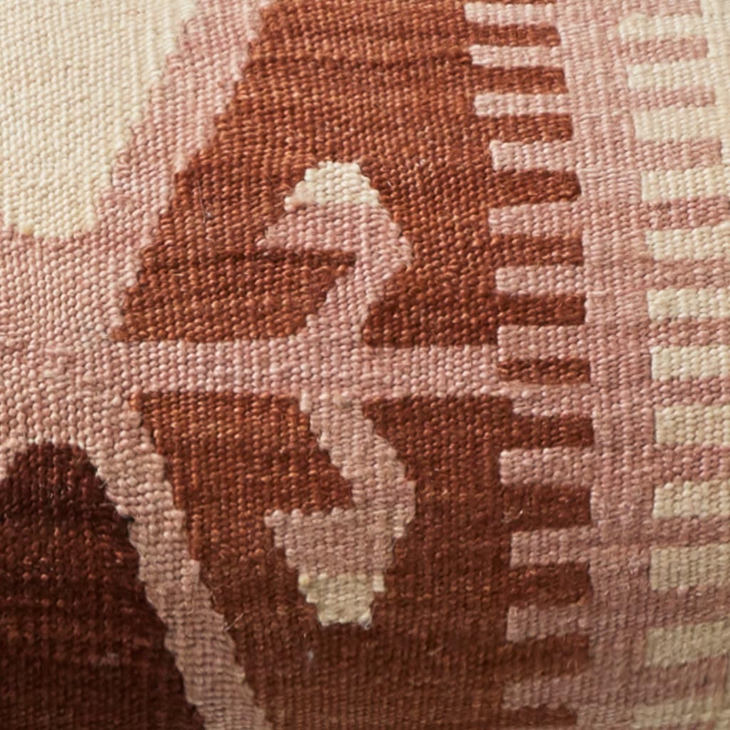 Decorative Lumbar Pillow with Geometric Motif | Contrast Color Design