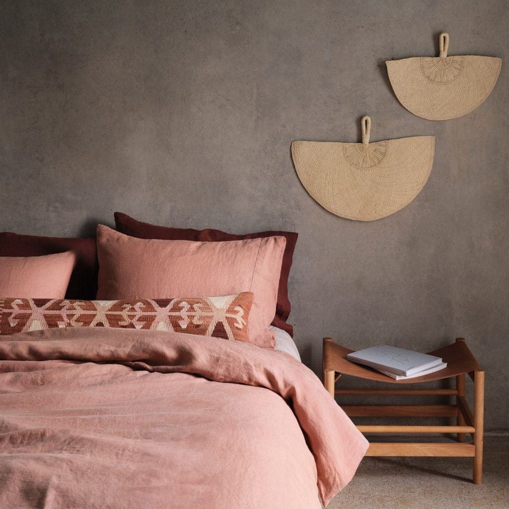 Decorative Lumbar Pillow with Geometric Motif | Contrast Color Design