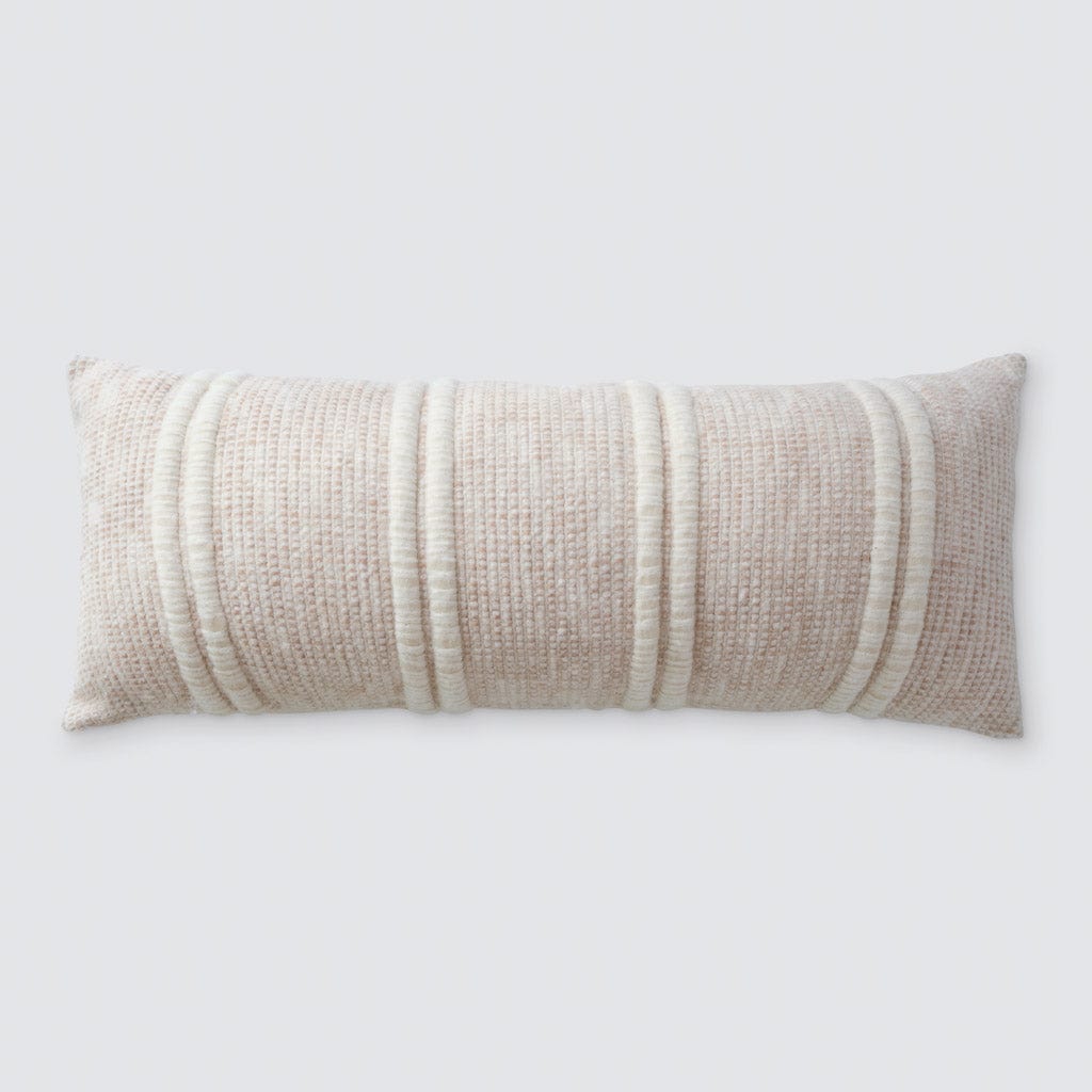 Minimal Textured Decorative Lumbar Pillow | Soft Neutral Tone | Multiple Sizes