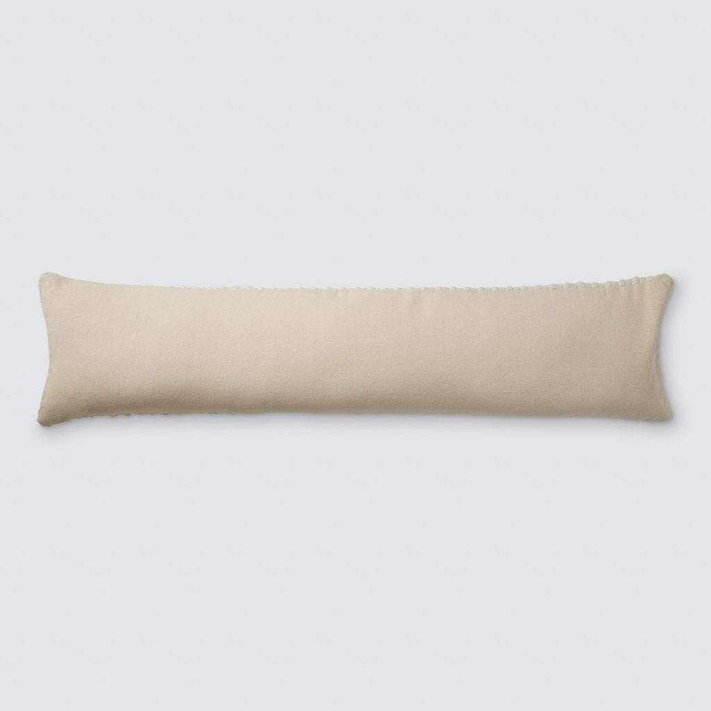 Decorative Lumbar Pillow with Fine Ribbed Texture | Extra-Long Design