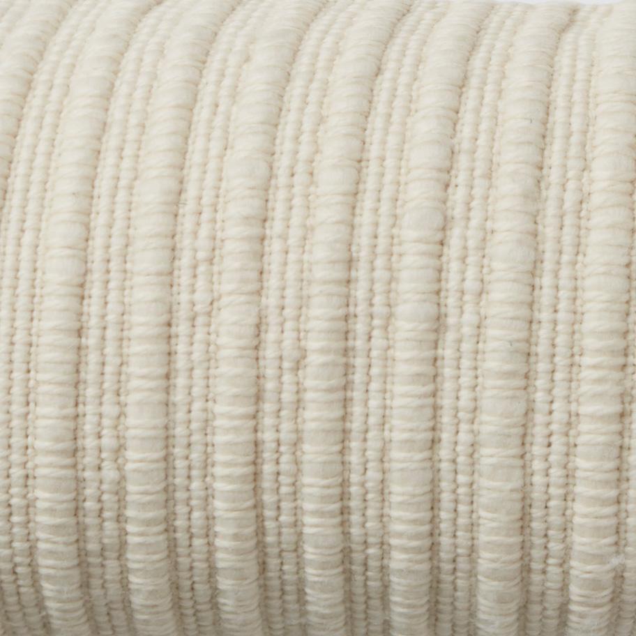 Decorative Lumbar Pillow with Fine Ribbed Texture | Extra-Long Design