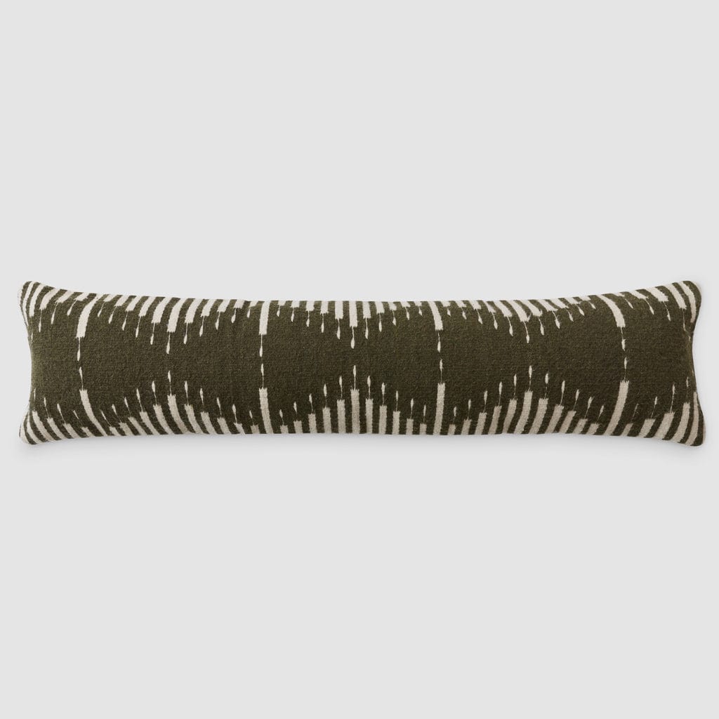 Decorative Lumbar Pillow with Geometric Line Pattern | Multiple Color Options