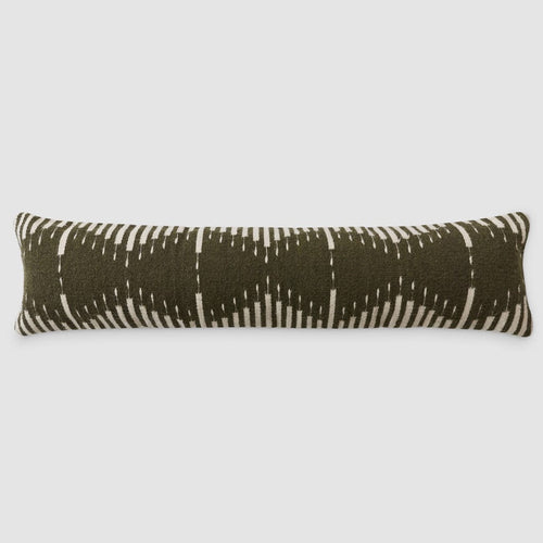 Decorative Lumbar Pillow with Geometric Line Pattern | Multiple Color Options